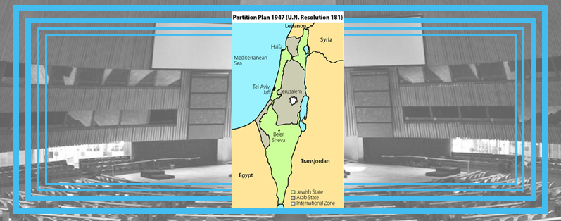 1947 год, ООН разделила Палестину на два государства