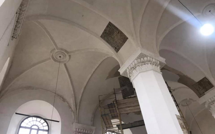 реставрация, потолок синагоги