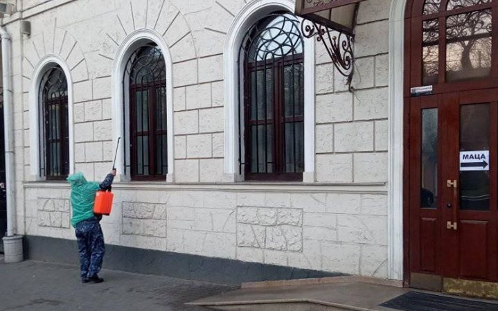 В Одессе продезинфицировали синагогу
