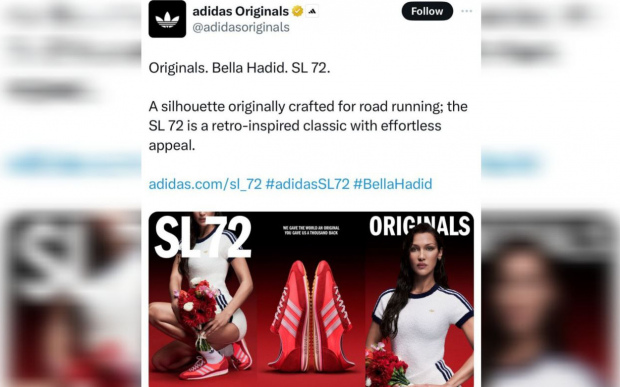 Adidas, Белла Хадід, 72