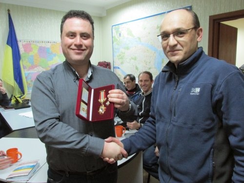 Украинского еврея наградили за волонтерство в зоне АТО