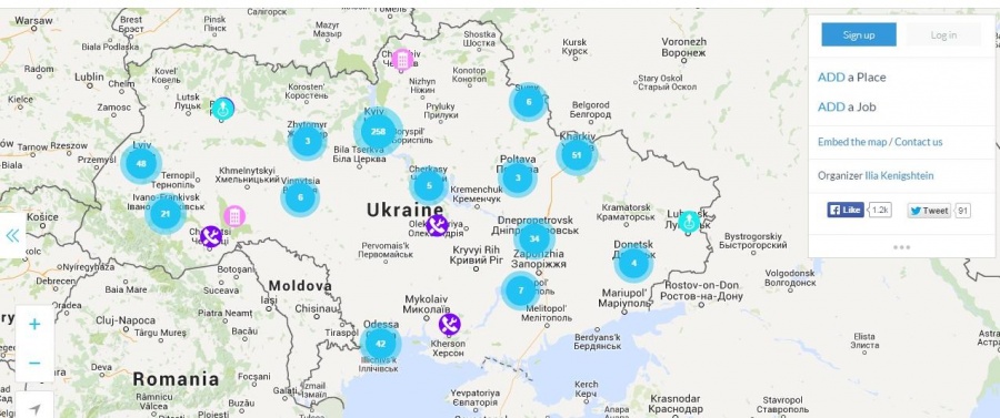 Карту украинских стартапов и ИТ-компаний собрали на израильской платформе Mapped in