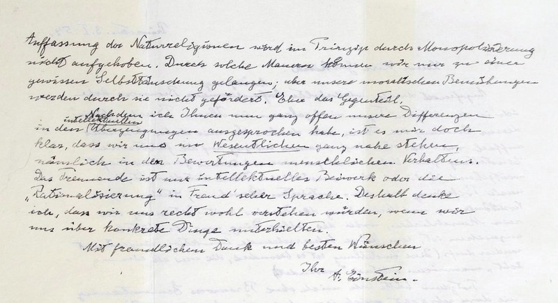 Письма Эйнштейна ушли с молотка за 420 тысяч долларов