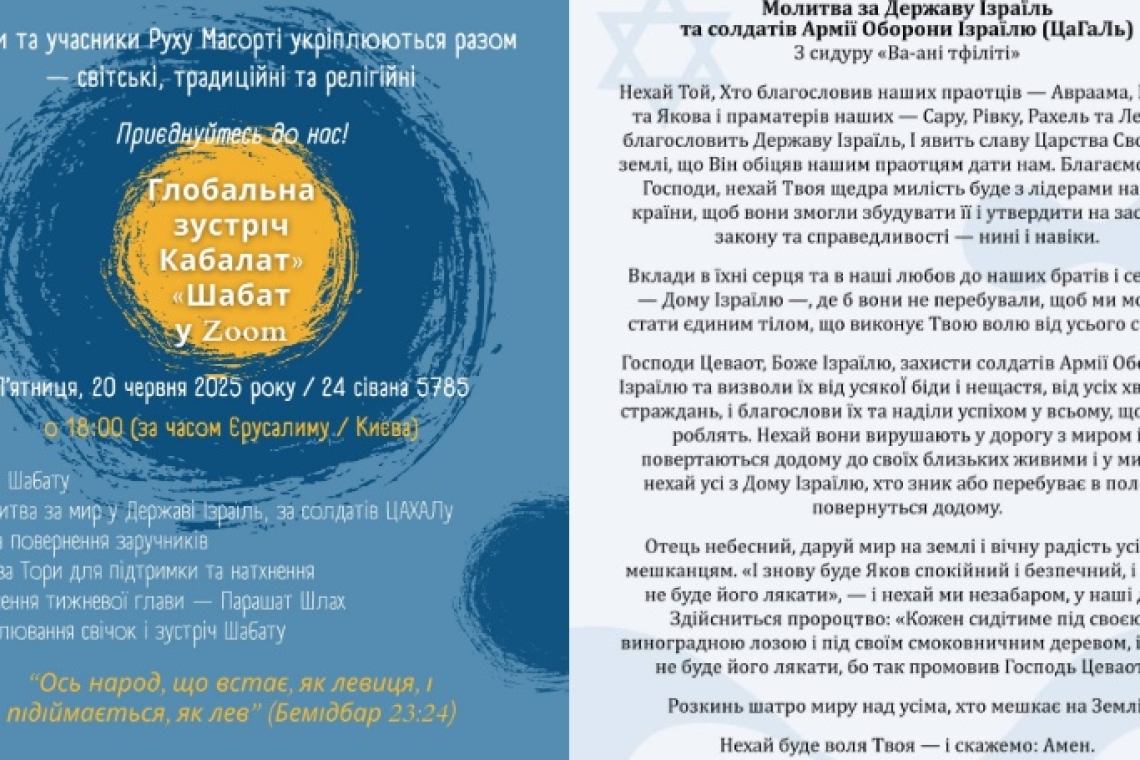 молитва за ізраїль