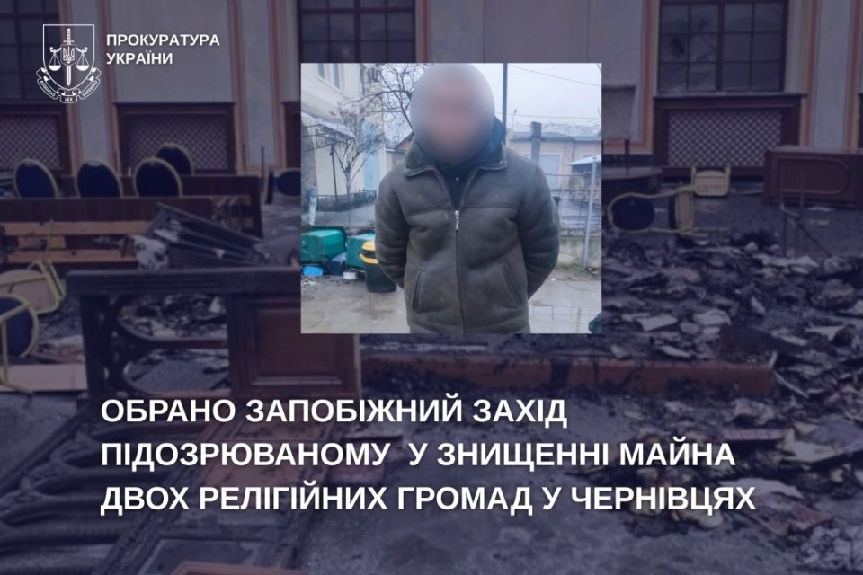 синагога, чернівці, підпал